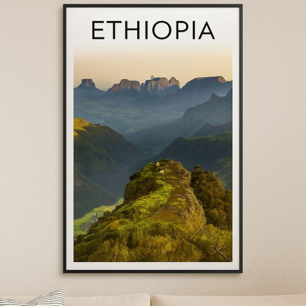 Majestic Simien Mountains Wall Art Canvas Print