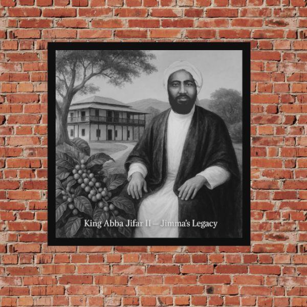 King Abba Jifar II Jimma Realistic Wall Art – Ethiopian Heritage & Coffee Legacy